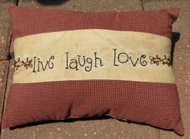01-2940 Love Live Laugh Pillow 