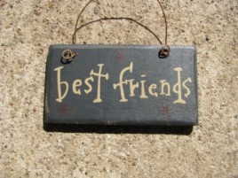 1003BF Best Friends mini wood sign 