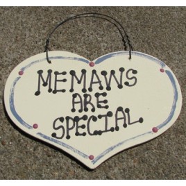 MeMaws Are Special 1007  Large Wood Heart  