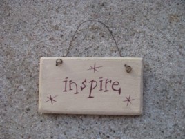 1009I - Inspire mini wood sign 