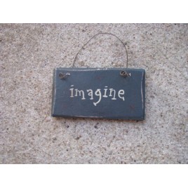  1009IM - Imagine MINI wood sign 