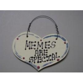 1016 - Memes Are Special small wood heart 