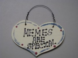 1016 - Memes Are Special small wood heart 