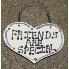  1025 - Friends Are Special  smalll wood Heart 