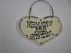  1026 - MeMaws Are Special  smalll wood Heart 