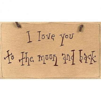 1045CP- I love you To the Moon & Back wood sign 1045CP- I love you To the Moon & Back wood sign