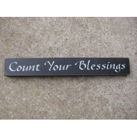 Primitive Decor 10524G - Count Your Blessings Sign 