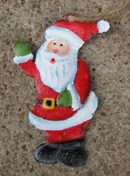 107031WS - Santa Waving Metal Ornament 107031WS - Santa Waving Metal Ornament