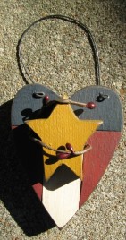 108SAH - Small America wood Heart 