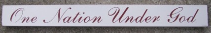 10966F - One Nation Under God wood block 