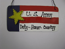 Patriotic Sign 10977PBA - US Army Duty Honor Country