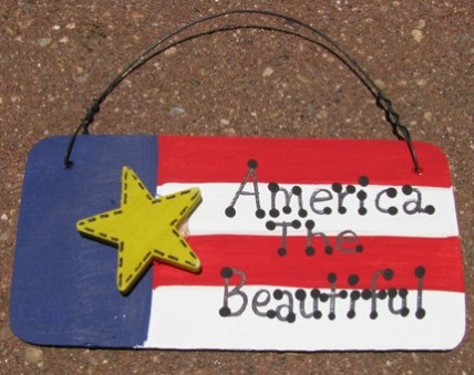 Patriotic Decor 10977AB - America the Beautiful Wood Sign Patriotic Decor 10977AB - America the Beautiful Wood Sign