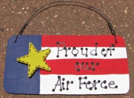 10977PAF - Proud of our Air Force wood sign 