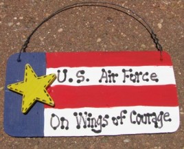 Patriotic Sign 10977PBA - US Air Force On Wings of Courage