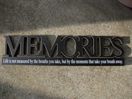 11146H - Memories Tabletop Cut Out Free Standing Wood 11146H - Memories Tabletop Cut Out Free Standing Wood