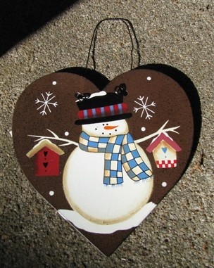 Heart Metal 1115 Snowman Christmas Ornament Heart Metal 1115 Snowman Christmas Ornament
