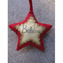 Primitive Decor 1146089RB - Red Believe Star Primitive Decor 1146089RB - Red Believe Star