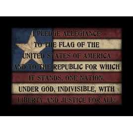 114A - Pledge of Allegiance Wood SIgn 