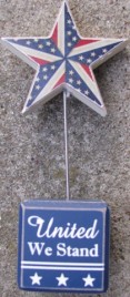11535AUWS - United we Stand wood block with star