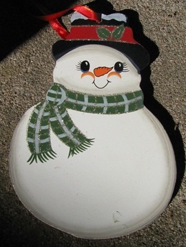 1164 - Snowman Wood Ornament 1164 - Snowman Wood Ornament
