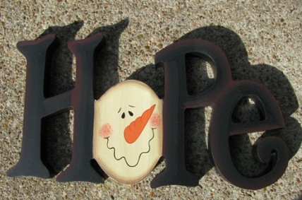 11653H - Hope wood Snowman Block 11653H - Hope wood Snowman Block