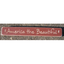 Primitive Wood Block  12002 America the Beatiful  