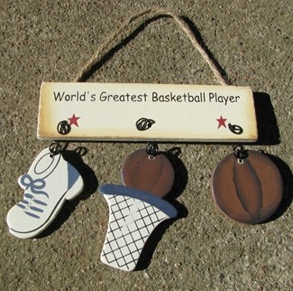 1200B  Worlds Greatest Basketball Player wood sign  1200B  Worlds Greatest Basketball Player wood sign