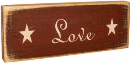 Love primitive Wood Block Love primitive Wood Block