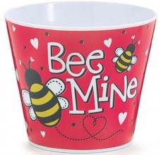 Valentine Plastic Pot Cover - 1287303 - Bee Mine Pot Cover Valentine Plastic Pot Cover - 1287303 - Bee Mine Pot Cover