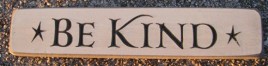 12BK Be Kind engraved wood block 