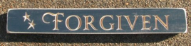   Forgiven Primitive Engraved Wood Block