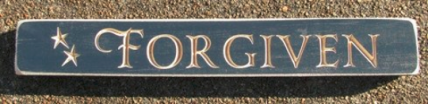 Forgiven Primitive Engraved Wood Block Forgiven Primitive Engraved Wood Block