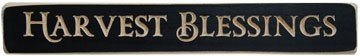 Primitive Engraved Wood Block 12HB Harvest Blessings Wood Block