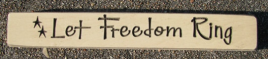 Primitive Engraved Wood Block  12LFR Let Freedom Ring   