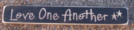 12LOA - Love One Another engraved wood block