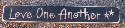 12LOA - Love One Another engraved wood block 12LOA - Love One Another engraved wood block