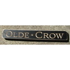 Primitive Engraved Wood Block  12OC Olde Crow   