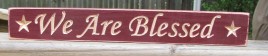 12wab- We Are Blessed Engraved Wood Block 