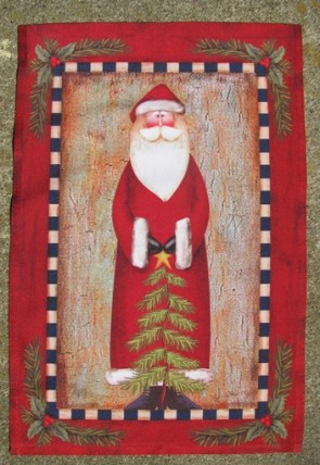 1336ps - Primitive Santa Garden Flag 1336ps - Primitive Santa Garden Flag