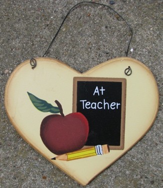 1600C - A+ Teacher wood heart 1600C - A+ Teacher wood heart
