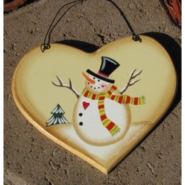 1600E - Snowman Orange Scarf Wood Sign 1600E - Snowman Orange Scarf Wood Sign