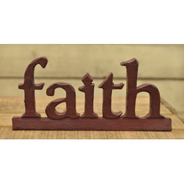 16032R - Faith Block Resin Free Standing 