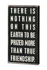 Primitive Wood Box Sign16338 - True Friendship