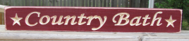Primitive Wood Engraved Block  1638 Country Bath