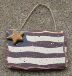 1681f - Patriotic Wood Flag 