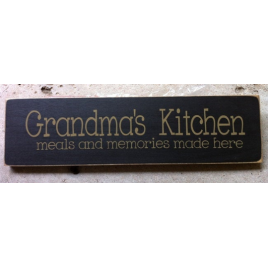 Primitive Country 1687BK - Grandmas Kitchen Wood Block Primitive Country 1687BK - Grandmas Kitchen Wood Block