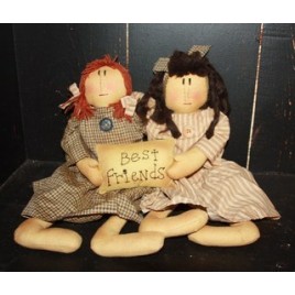 Primitive Decor KLY17004- Best Friends Doll Primitive Decor KLY17004- Best Friends Doll
