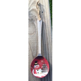 Primitive Metal 17084 White Handle Red Spoon Snowman Christmas Ornament Primitive Metal 17084 White Handle Red Spoon Snowman Christmas Ornament