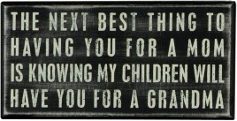 Primitive Wood Box Sign 17419 