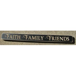1807B- Faith Family Friends Engraved wood block 1807B- Faith Family Friends Engraved wood block